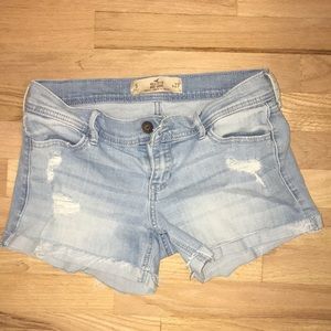Light blue Hollister denim shorts